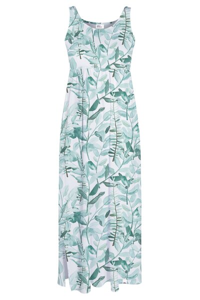 Seledynowa sukienka na ramiączkach