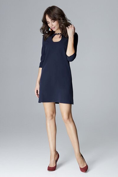 Granatowa koktajlowa sukienka mini