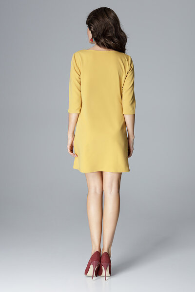 Żółta koktajlowa sukienka mini