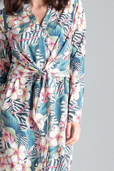 Koszulowa sukienka zapinana z przodu