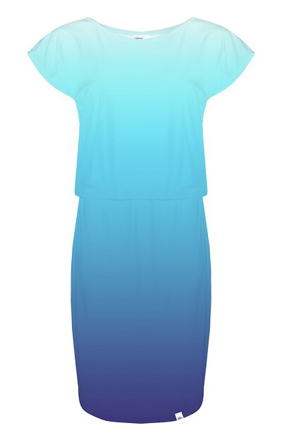 Błękitno-niebieska sukienka midi