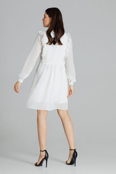 Letnia luźna sukienka w kolorze ecru