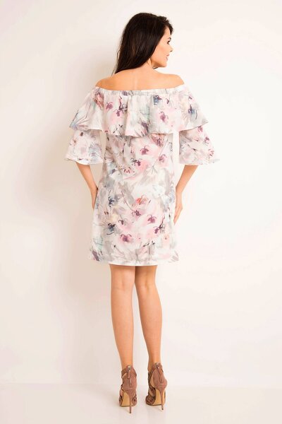 Letnia sukienka hiszpanka w jasne kwiaty