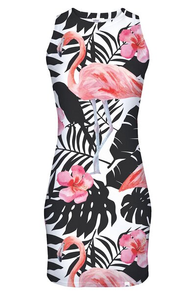 Letnia sukienka z flamingiem