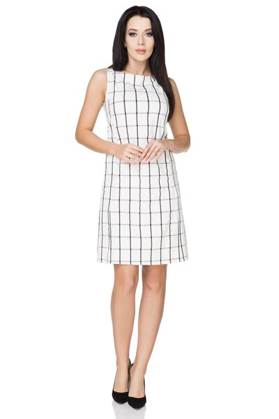 Letnia sukienka w biało-czarną kratkę