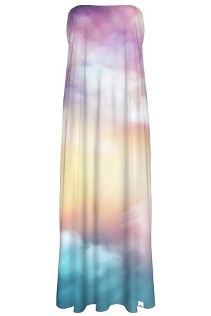 Sukienka maxi w kolorowe chmurki Sukienka maxi w kolorowe chmurki
