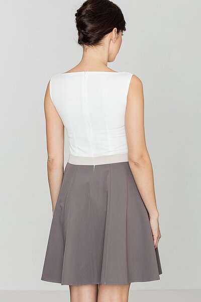 Sukienka rozkloszowana w kolorze mocca