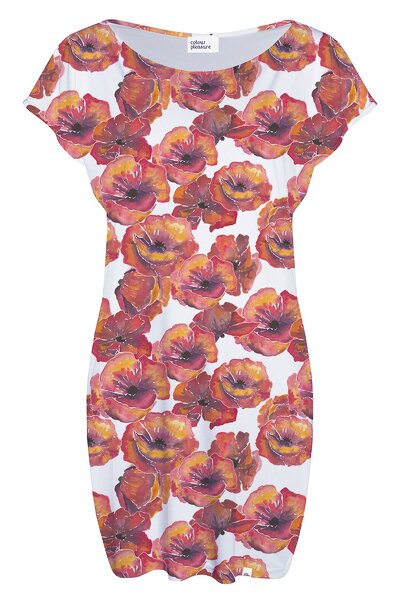 Letnia sukienka w czerwone kwiaty