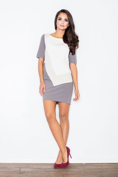 Beżowa sukienka mini