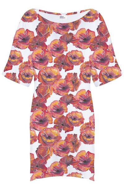 Sukienka w czerwone kwiaty