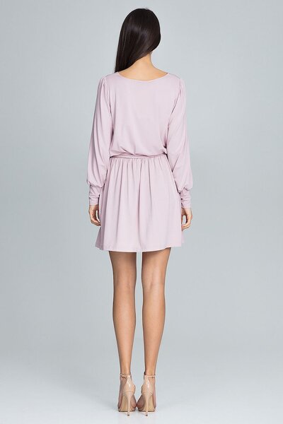 Sukienka wiązana w pasie w kolorze różowym