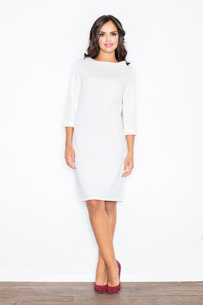 Sukienka midi w kolorze ecru