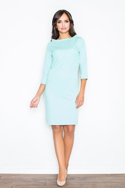 Miętowa sukienka midi