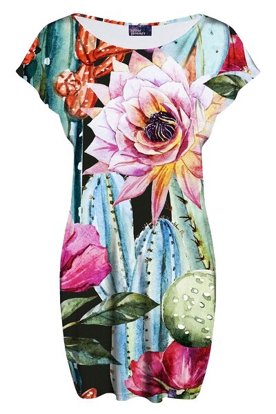 Sukienka w egzotyczne wzory