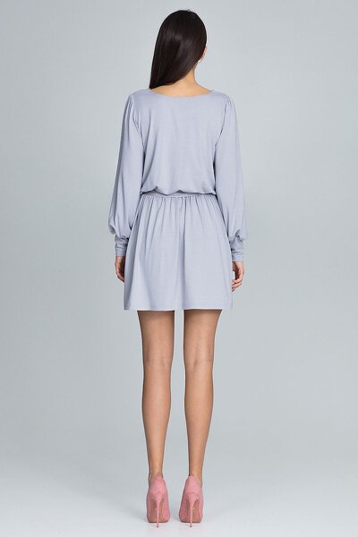 Sukienka wiązana w pasie w kolorze szarym