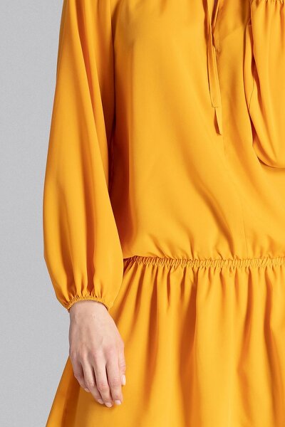 Sukienko-tunika w musztardowym kolorze