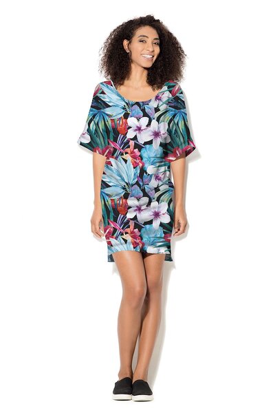 Sukienka w niebieskie kwiaty