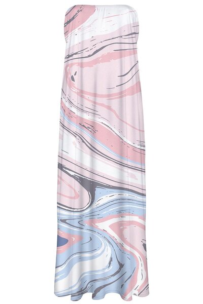 Pastelowa sukienka maxi