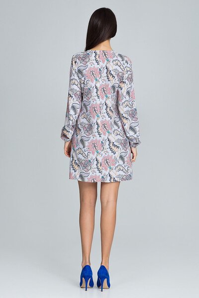 Sukienka mini w jasnoszarych kolorach