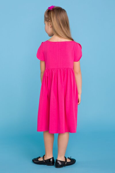 Różowa sukienka odcinana pod biustem dla córki