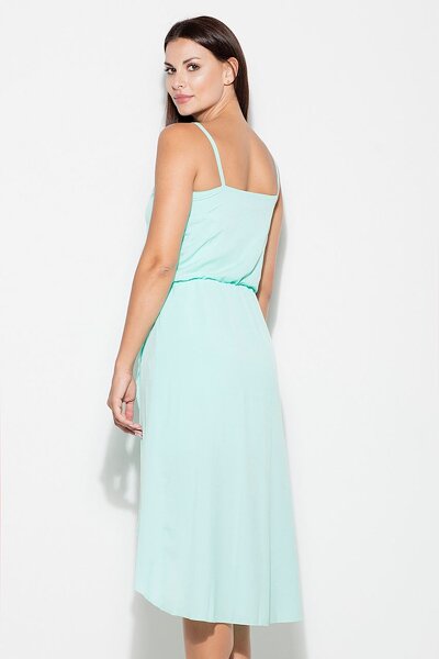 Asymetryczna sukienka w miętowym kolorze