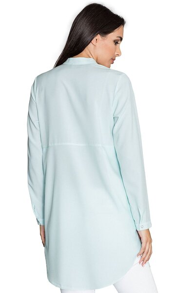 Sukienka koszulowa w miętowym kolorze