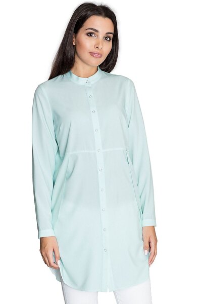 Sukienka koszulowa w miętowym kolorze