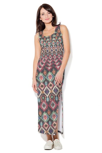 Wzorzysta sukienka maxi