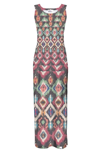 Wzorzysta sukienka maxi