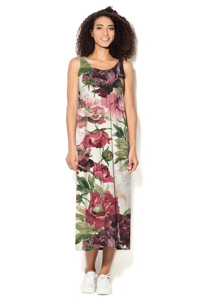 Sukienka na ramiączkach w czerwone kwiaty