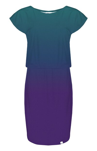 Sukienka midi w dwóch kolorach barw