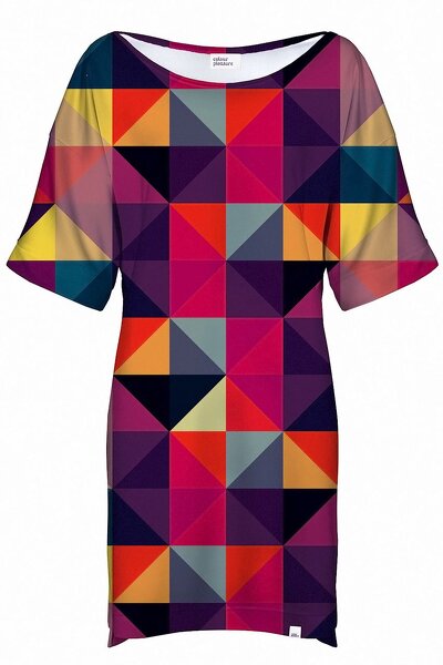 Letnia sukienka w geometryczne kształty