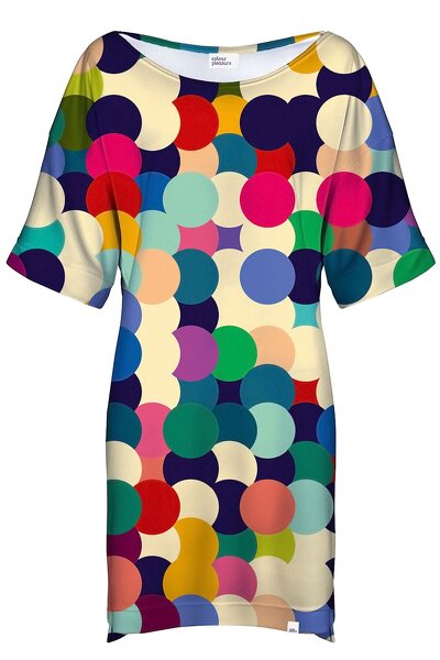 Letnia sukienka w kolorowe kropki