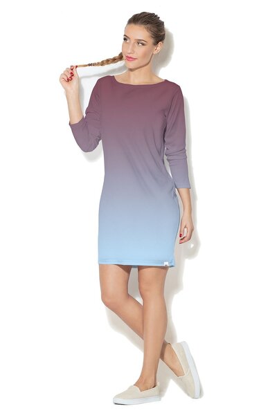 Sukienka mini w dwóch barwach które na siebie nachodzą