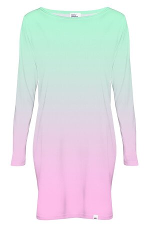 Seledynowo-różowa sukienka mini Seledynowo-różowa sukienka mini