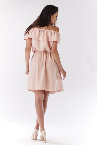 Sukienka mini w kolorze pudrowego różu