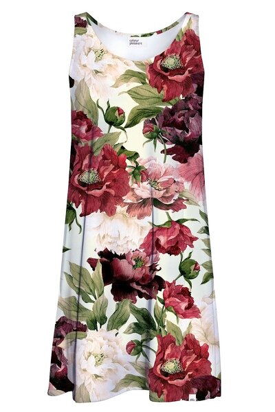 Luźna sukienka z kwiatowym wzorem