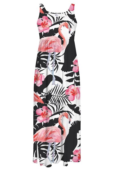 Sukienka z ozdobnym flamingiem