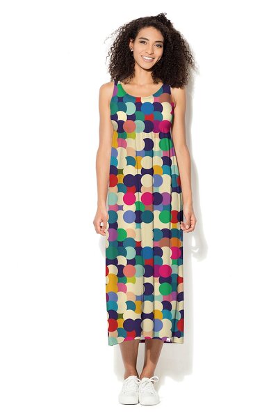 Sukienka na lato w kolorowe kropki
