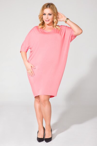 Różowa sukienka size plus