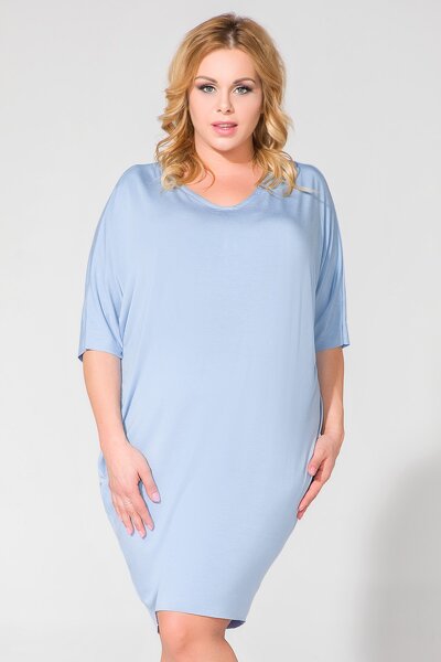 Błękitna sukienka size plus