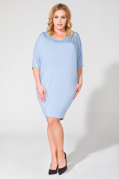 Błękitna sukienka size plus