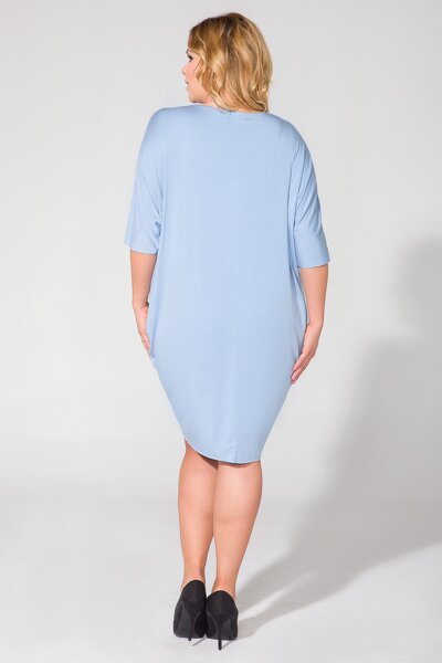 Błękitna sukienka size plus