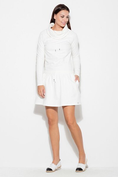 Sukienka z golfem w kolorze ecru