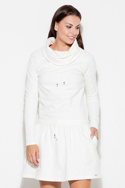 Sukienka z golfem w kolorze ecru