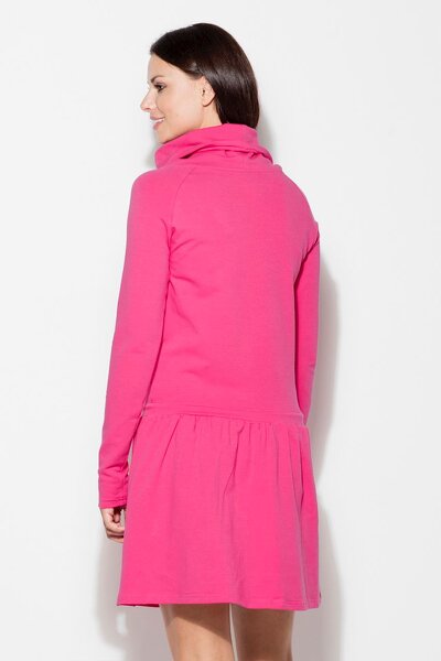 Sukienka z golfem w kolorze fuksji