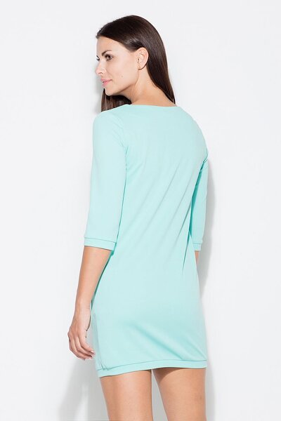 Sukienka mini z zamkami w kolorze miętowym