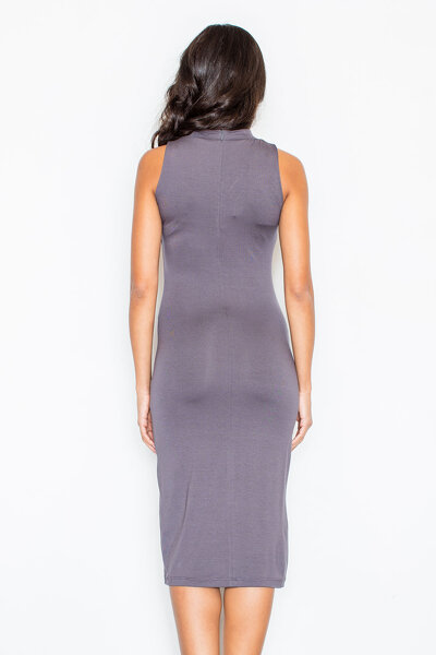 Sukienka midi w kolorze szarym