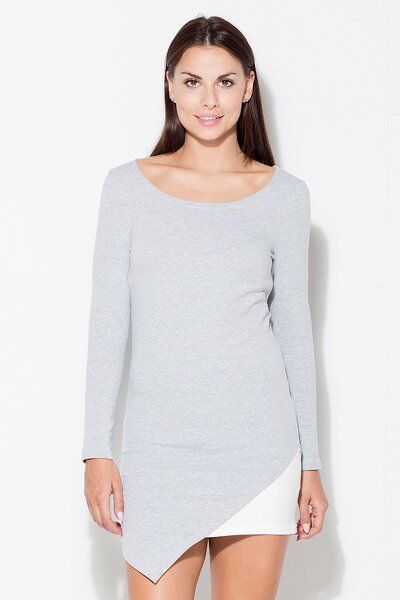 Szara sukienka asymetryczna