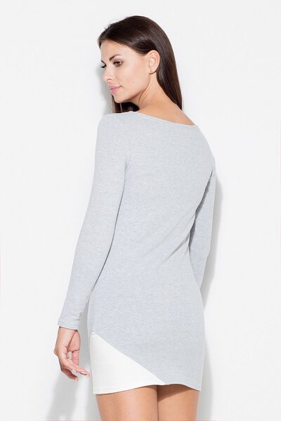 Szara sukienka asymetryczna